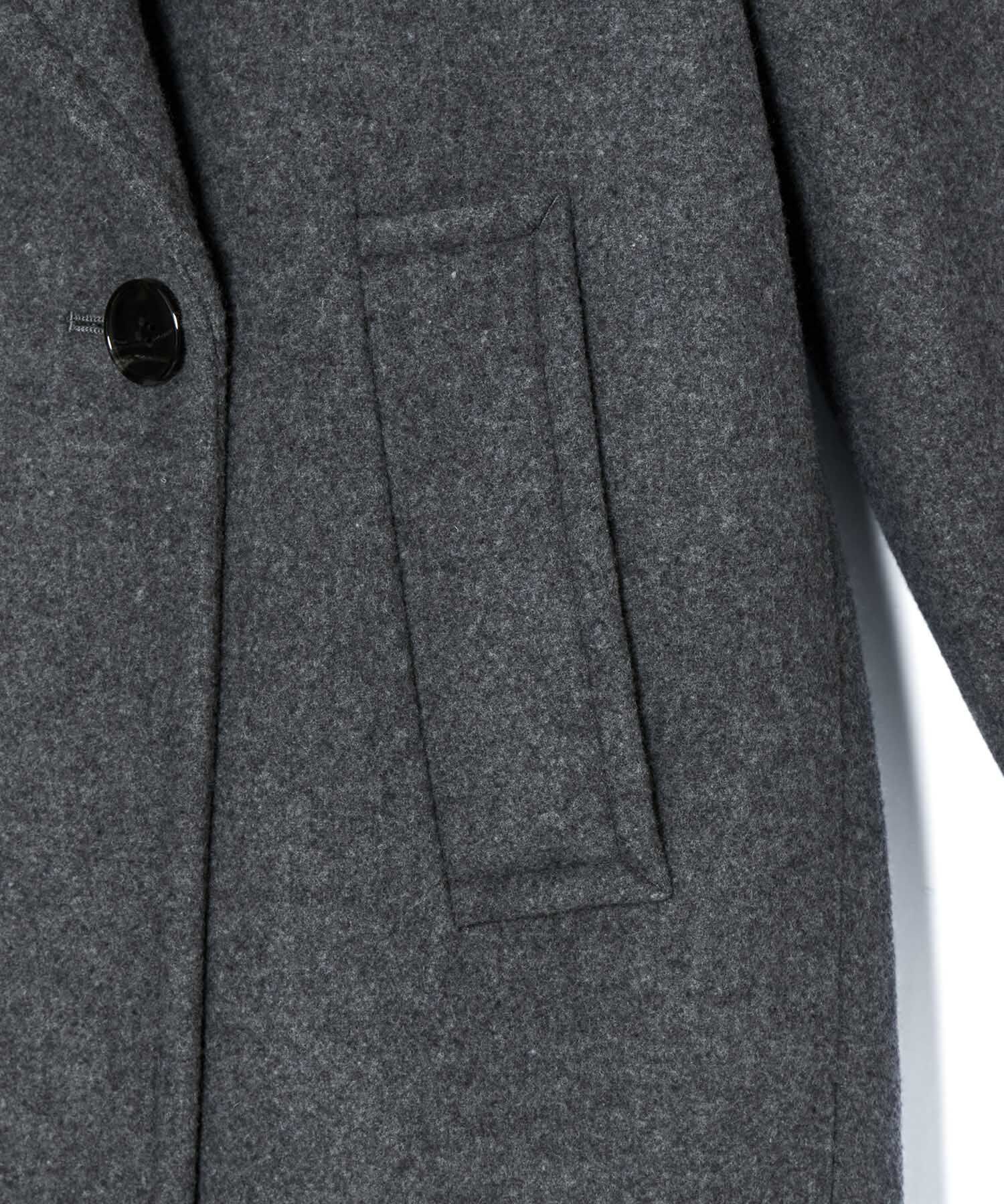 ADAM ET ROPE'「ウールボンディングロングコート」|ステンカラーコート|