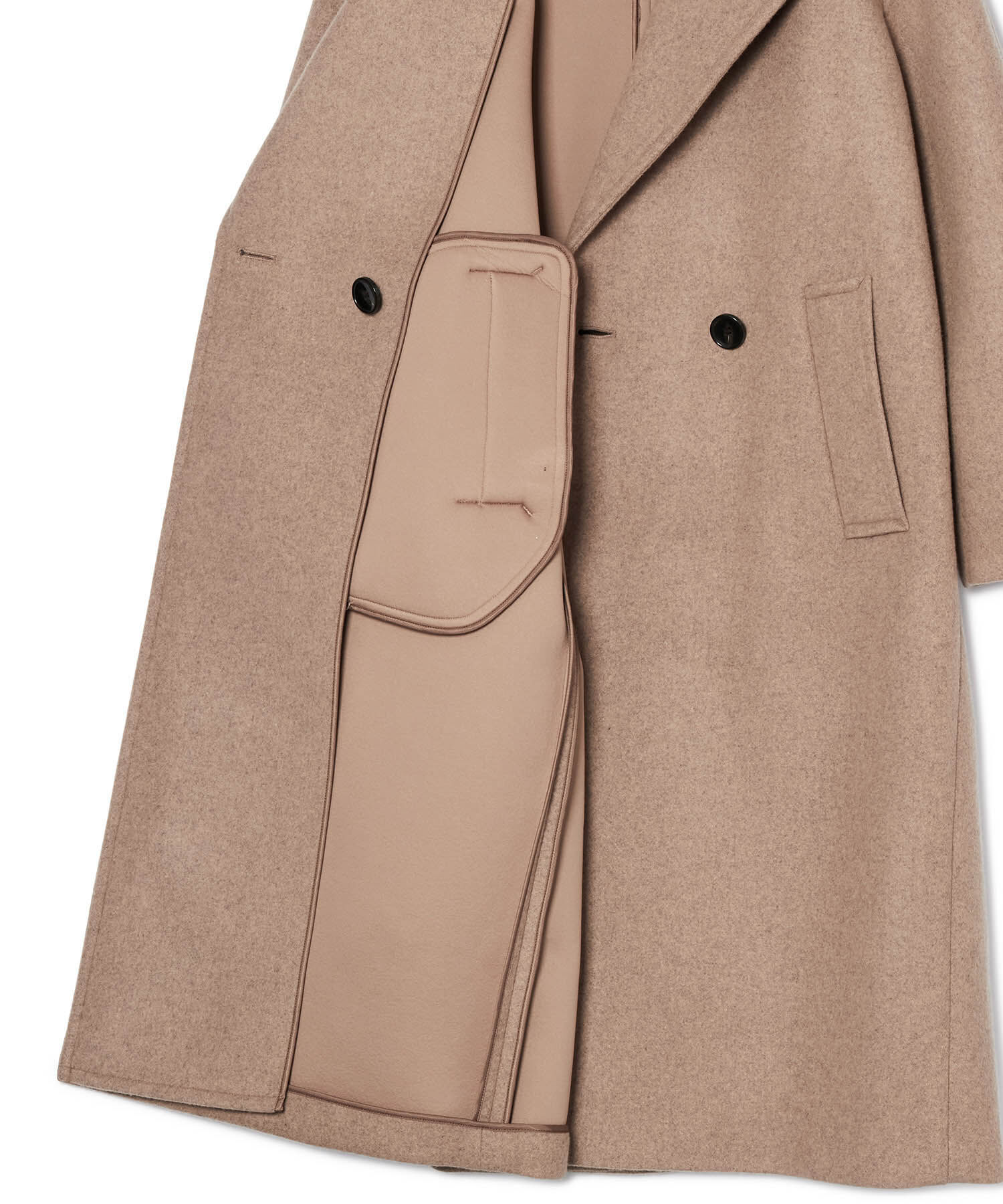 ADAM ET ROPE'「ウールボンディングロングコート」|ステンカラーコート|