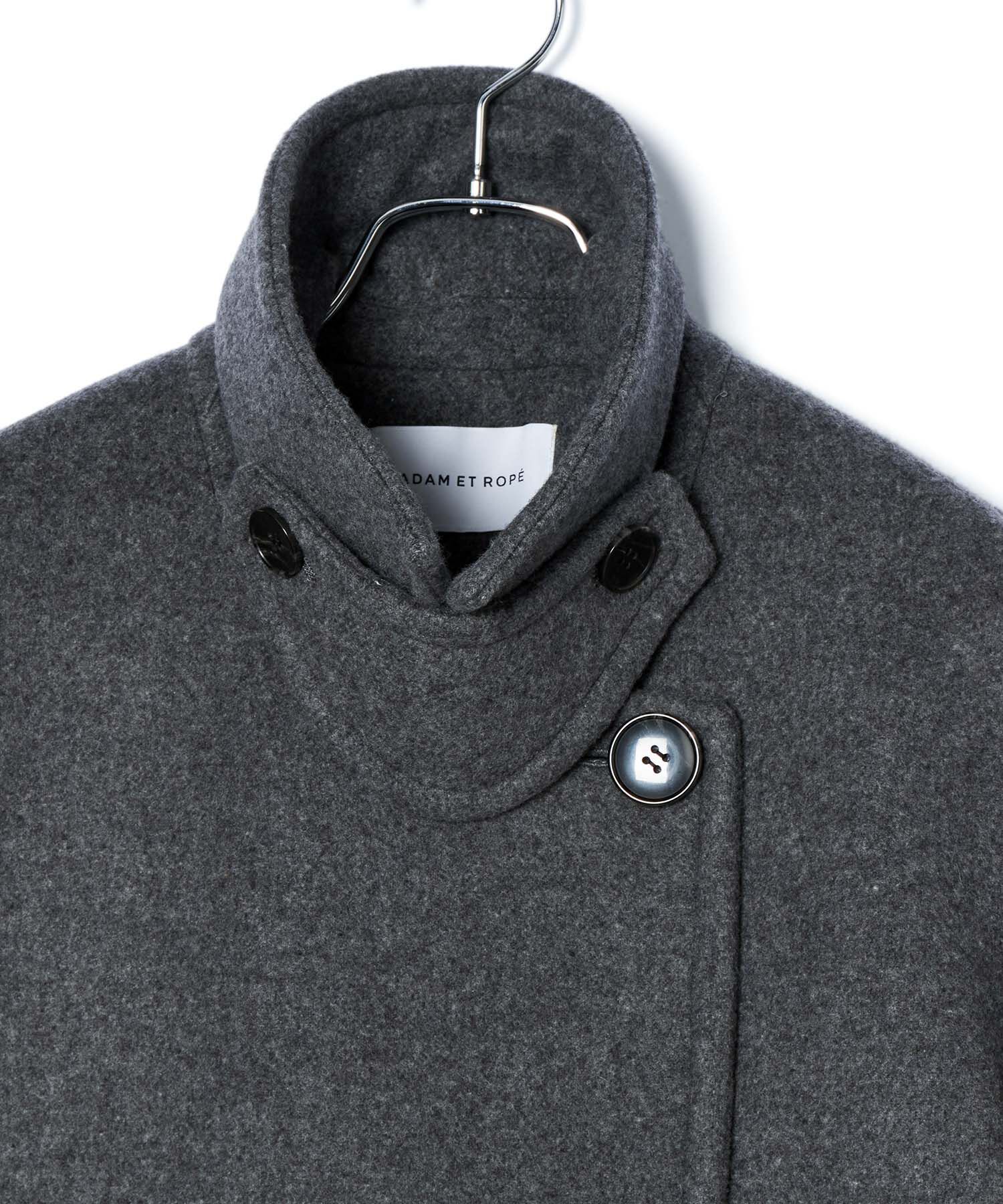 ADAM ET ROPE'「ウールボンディングロングコート」|ステンカラーコート|