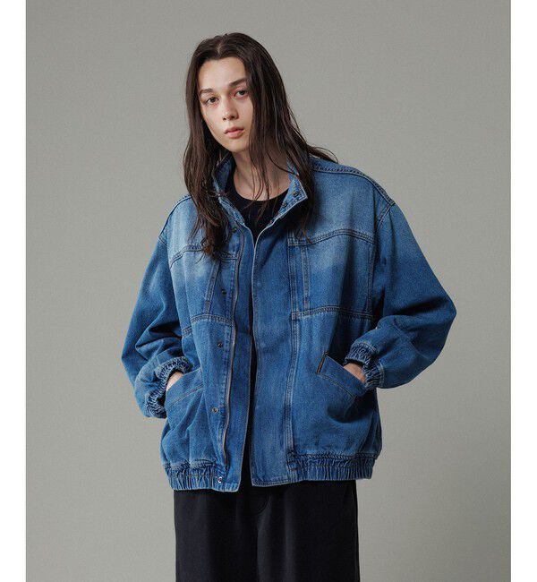 ADAM ET ROPE'「ブリーチデニム ボマージャケット / ADAM ET ROPE' JEANS -FILM-」|ブルゾン・スタジャン|