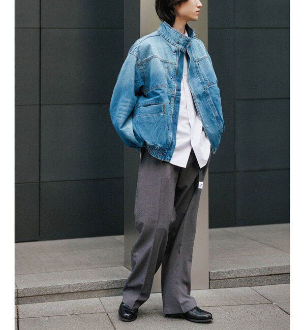 ADAM ET ROPE'「ブリーチデニム ボマージャケット / ADAM ET ROPE' JEANS -FILM-」|ブルゾン・スタジャン|