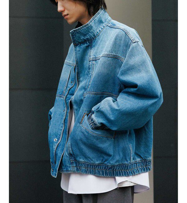 ADAM ET ROPE'「ブリーチデニム ボマージャケット / ADAM ET ROPE' JEANS -FILM-」|ブルゾン・スタジャン|