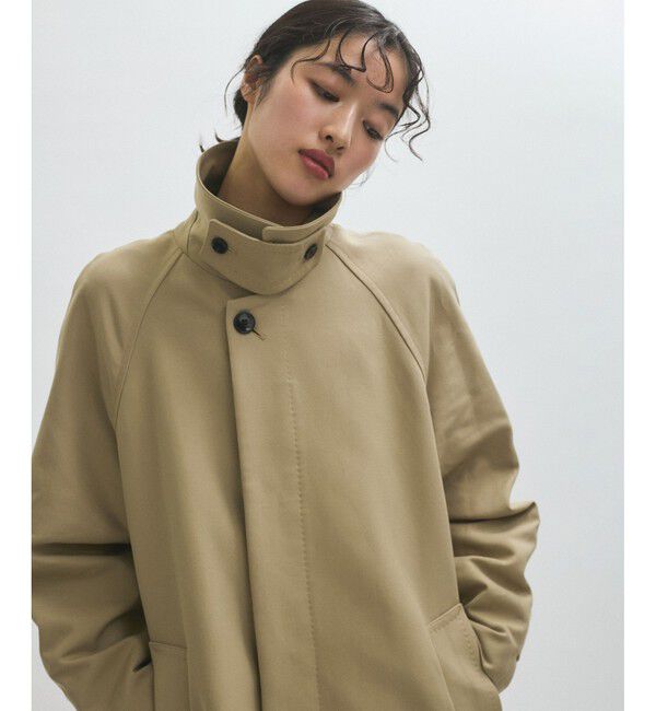 ADAM ET ROPE'「【サステナブル】コットンダブルクロスバルマカーンコート」|ステンカラーコート|