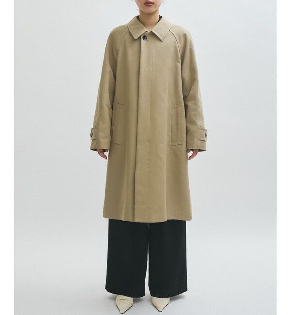 ADAM ET ROPE'「【サステナブル】コットンダブルクロスバルマカーンコート」|ステンカラーコート|