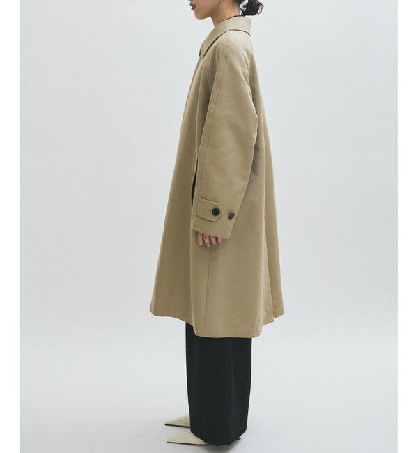 ADAM ET ROPE'「【サステナブル】コットンダブルクロスバルマカーンコート」|ステンカラーコート|