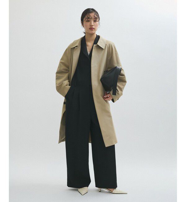 ADAM ET ROPE'「【サステナブル】コットンダブルクロスバルマカーンコート」|ステンカラーコート|