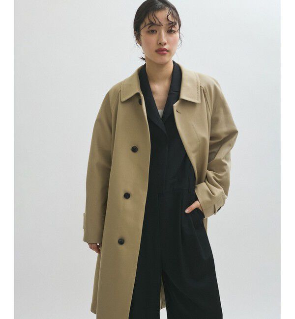 ADAM ET ROPE'「【サステナブル】コットンダブルクロスバルマカーンコート」|ステンカラーコート|