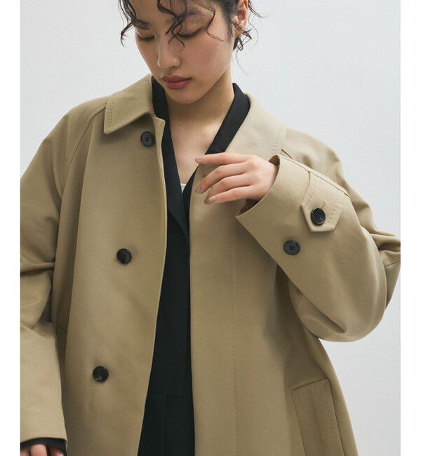ADAM ET ROPE'「【サステナブル】コットンダブルクロスバルマカーンコート」|ステンカラーコート|