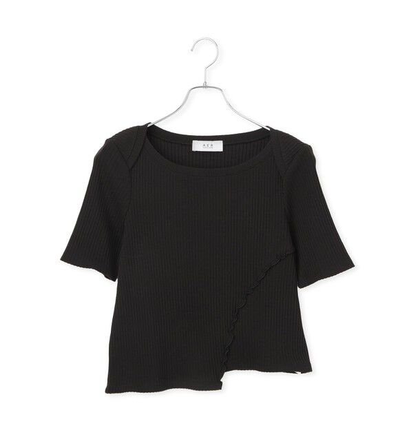 ADAM ET ROPE'「【WEB限定】アシンメトリーカッティングTシャツ」|Tシャツ・カットソー|