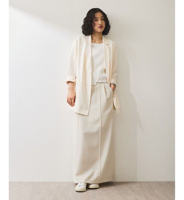 ADAM ET ROPE'「【WEB限定】アシンメトリーカッティングTシャツ」|Tシャツ・カットソー|