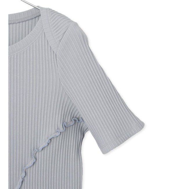 ADAM ET ROPE'「【WEB限定】アシンメトリーカッティングTシャツ」|Tシャツ・カットソー|