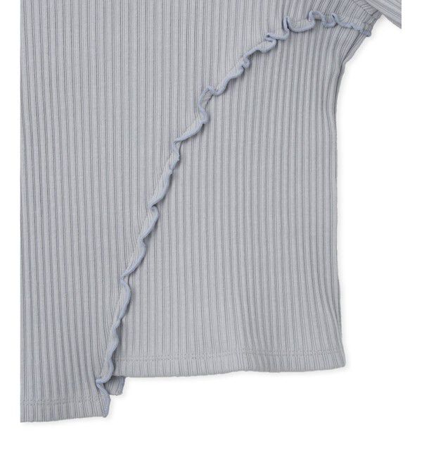 ADAM ET ROPE'「【WEB限定】アシンメトリーカッティングTシャツ」|Tシャツ・カットソー|