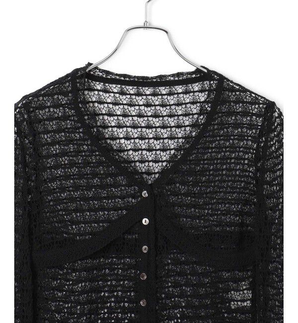 ADAM ET ROPE'「【EMOELLE】透かし編みカーディガン」|カーディガン|