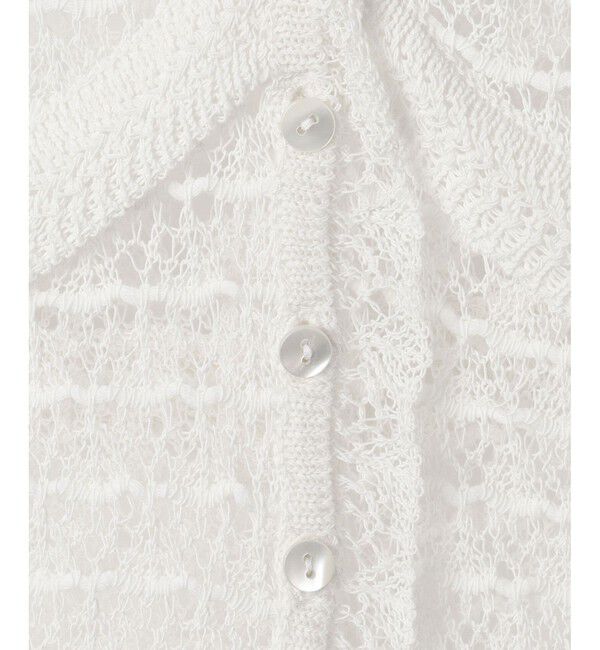 ADAM ET ROPE'「【EMOELLE】透かし編みカーディガン」|カーディガン|