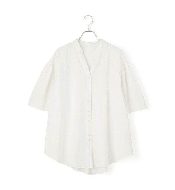 ADAM ET ROPE'「【WEB限定】リネン混フレアースリーブシャツ」|シャツ・ブラウス|