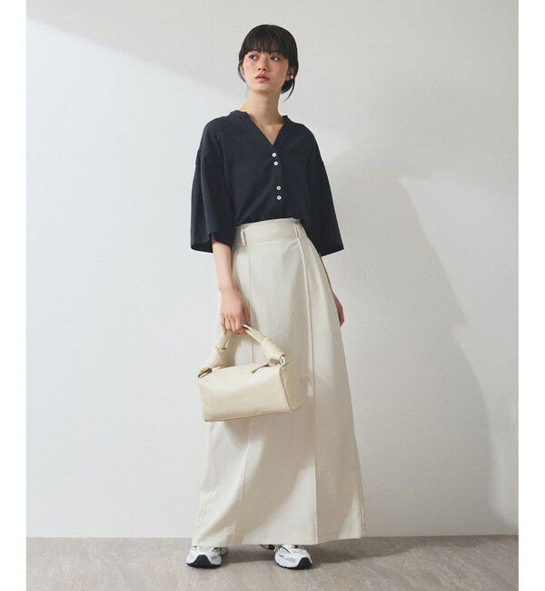 ADAM ET ROPE'「【WEB限定】リネン混フレアースリーブシャツ」|シャツ・ブラウス|