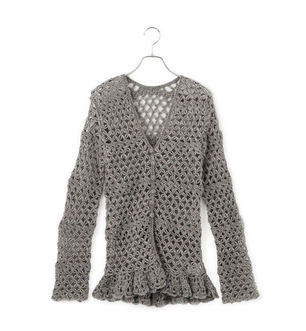 ADAM ET ROPE'「【EMOELLE】クロシェカーディガン」|カーディガン|