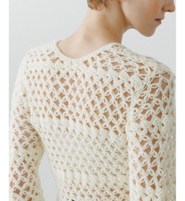 ADAM ET ROPE'「【EMOELLE】クロシェカーディガン」|カーディガン|