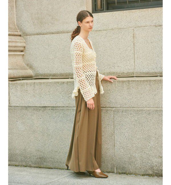 ADAM ET ROPE'「【EMOELLE】クロシェカーディガン」|カーディガン|