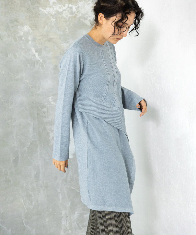  「アシンメトリーニットプルオーバー」|ニット・セーター|