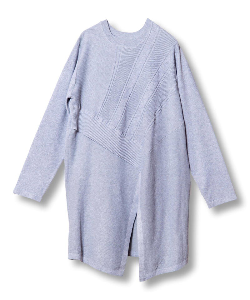  「アシンメトリーニットプルオーバー」|ニット・セーター|