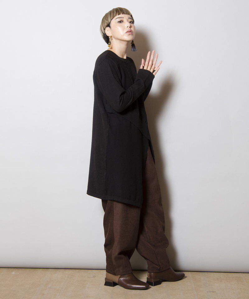  「アシンメトリーニットプルオーバー」|ニット・セーター|