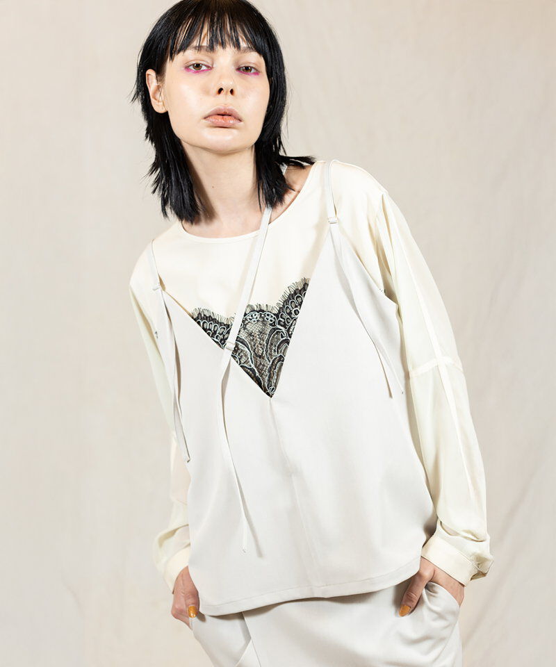  「2WAYアシンメトリービスチェ」|キャミソール|