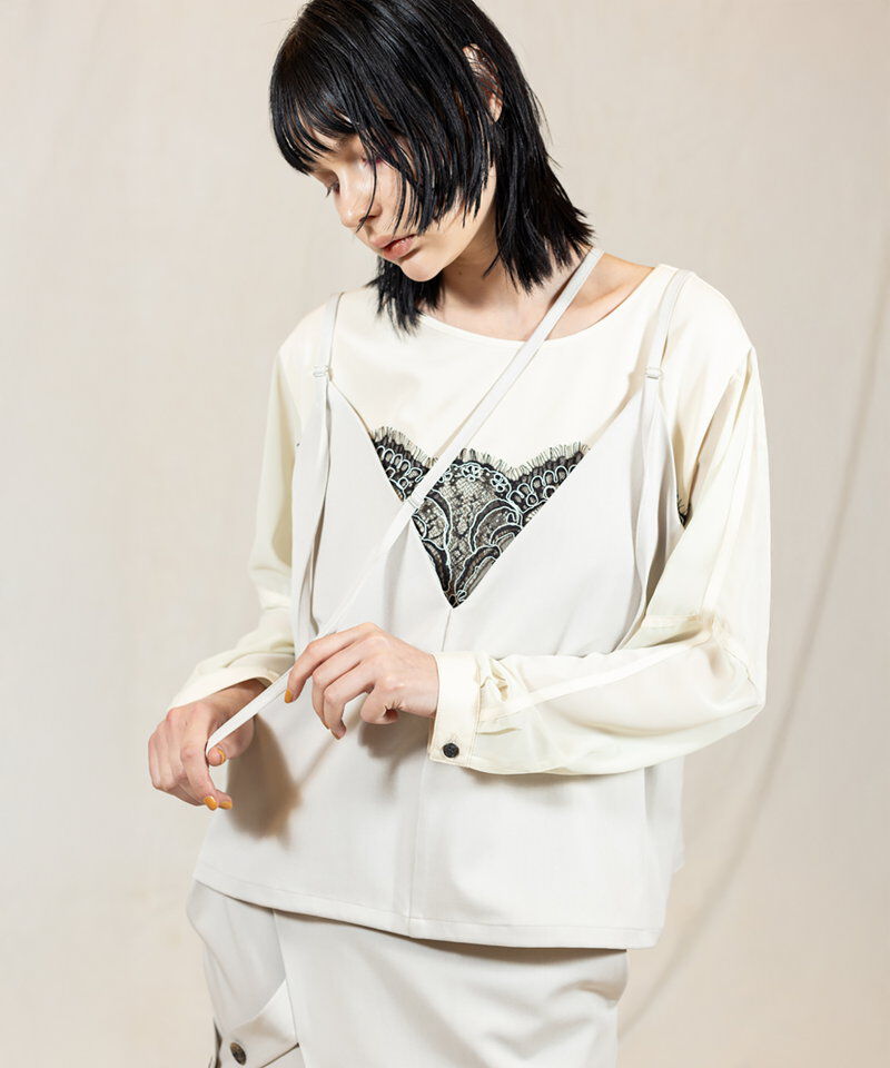  「2WAYアシンメトリービスチェ」|キャミソール|