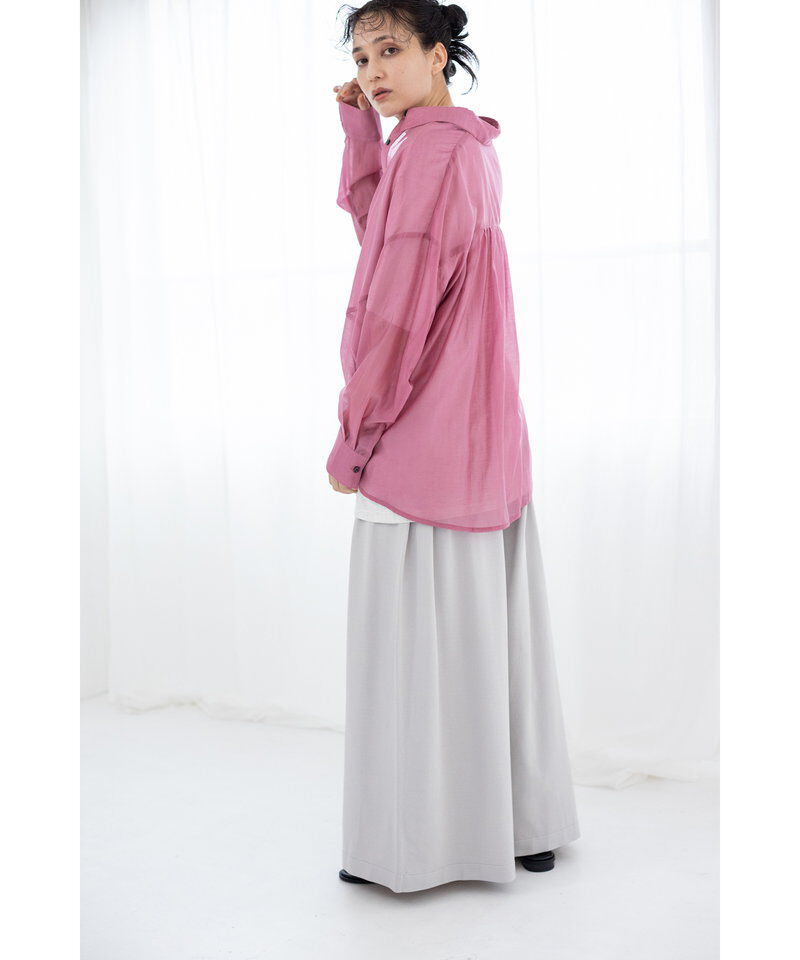  「シアーバックギャザーブラウス」|シャツ・ブラウス|