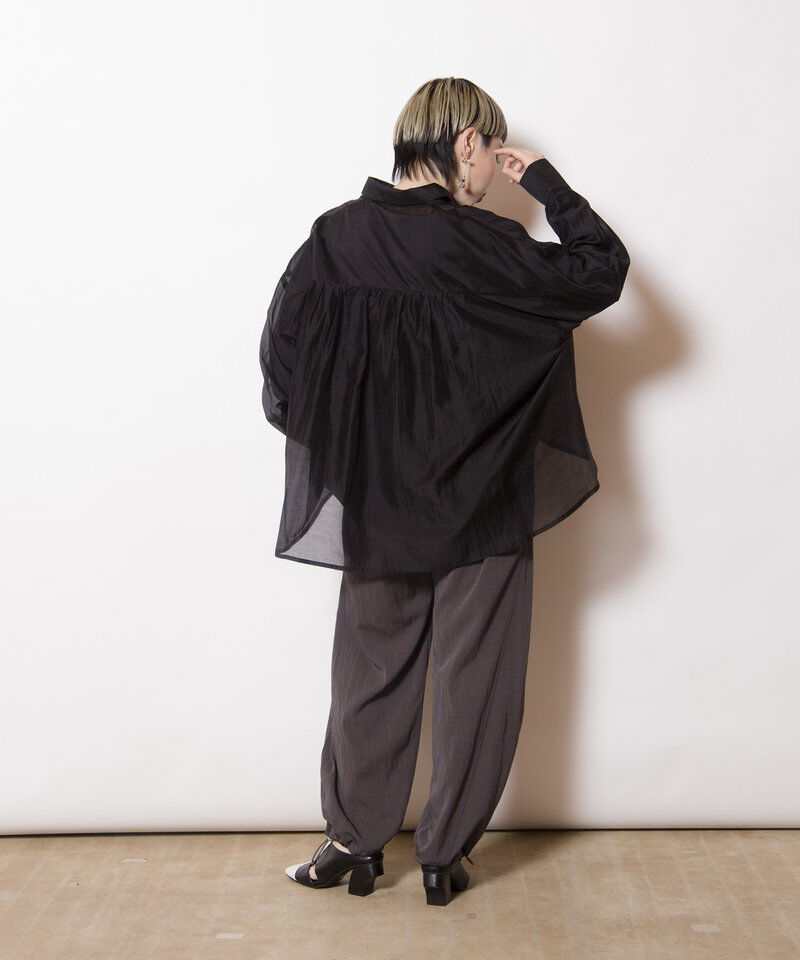  「シアーバックギャザーブラウス」|シャツ・ブラウス|