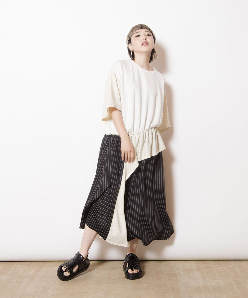  「切替ギャザーワンピース」|ワンピース|