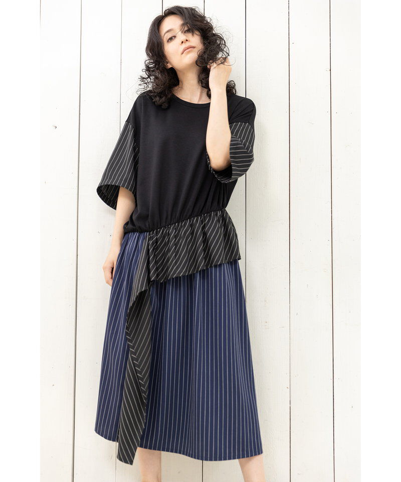  「切替ギャザーワンピース」|ワンピース|