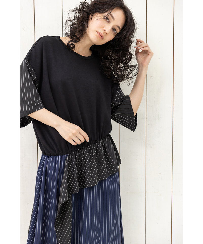  「切替ギャザーワンピース」|ワンピース|