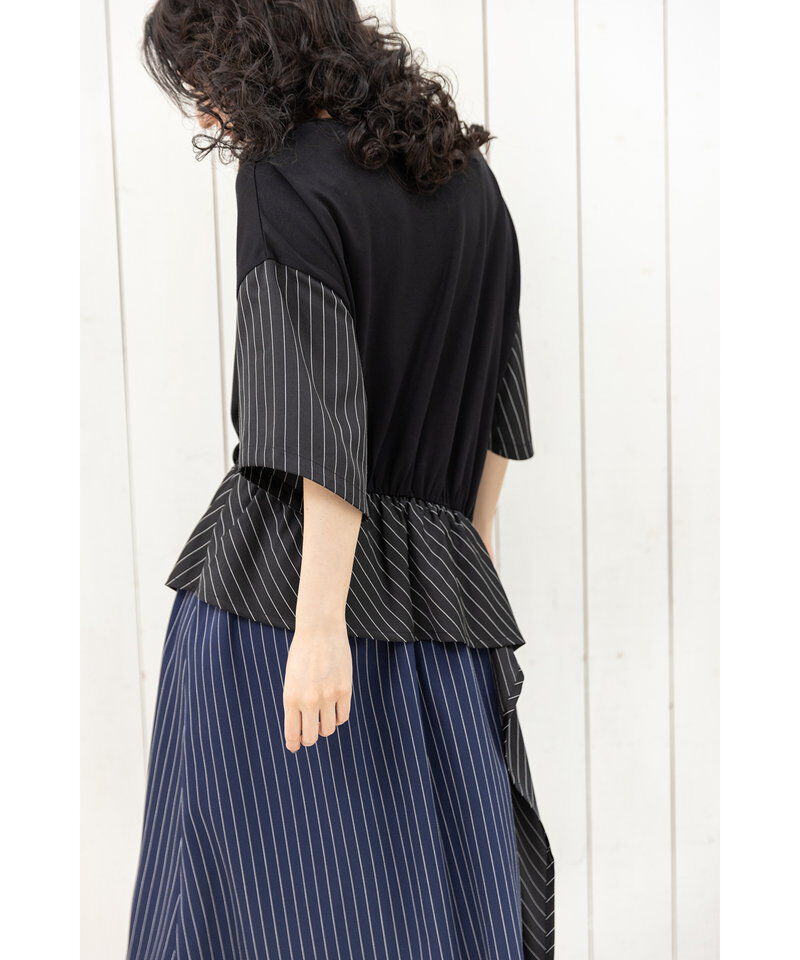  「切替ギャザーワンピース」|ワンピース|