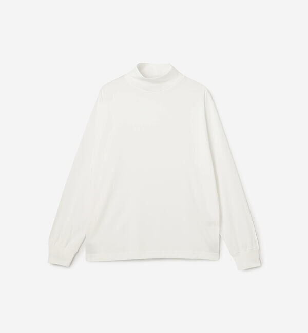 handvaerk「handvaerk | コットン モックネック長袖Tシャツ MEN」|Tシャツ・カットソー|WHITE