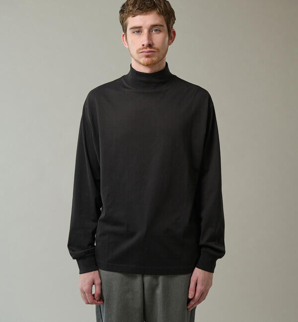 handvaerk「handvaerk | コットン モックネック長袖Tシャツ MEN」|Tシャツ・カットソー|