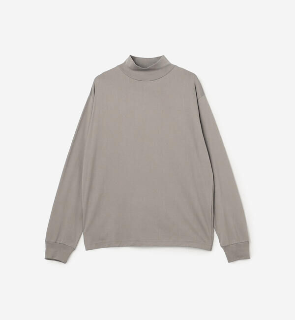 handvaerk「handvaerk | コットン モックネック長袖Tシャツ MEN」|Tシャツ・カットソー|GREY系2