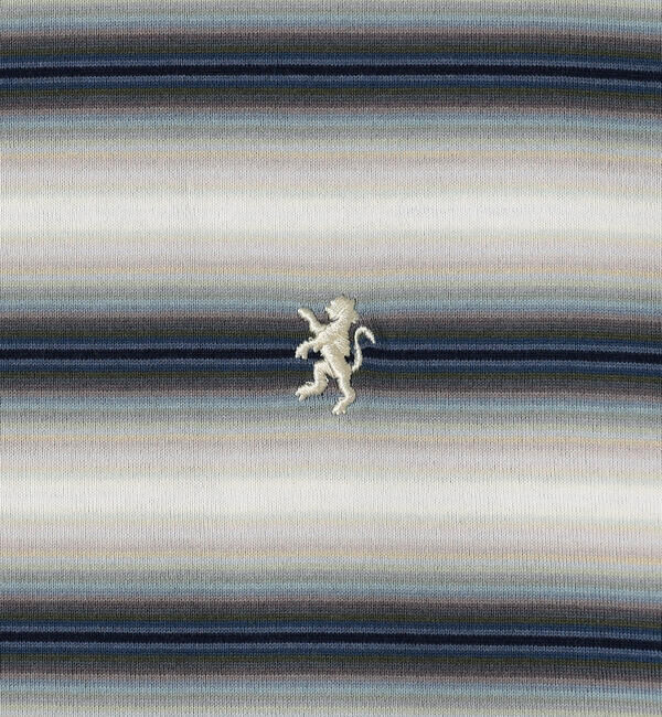 GYMPHLEX「Gymphlex | オンブレボーダー クルーネック長袖Tシャツ MEN」|Tシャツ・カットソー|