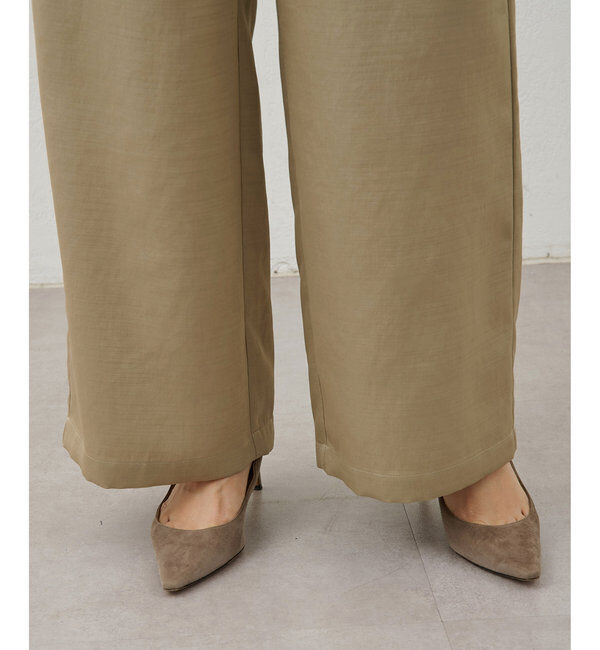 THE PAUSE「【THE PAUSE】スラブサテンイージーパンツ」|チノ|
