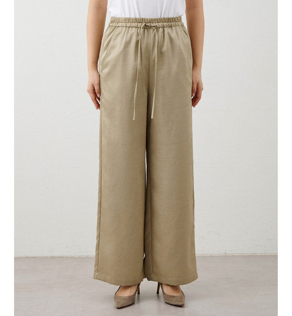 THE PAUSE「【THE PAUSE】スラブサテンイージーパンツ」|チノ|
