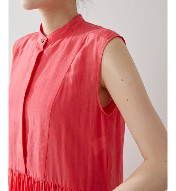  「シルクローンギャザーワンピース」|ワンピース|