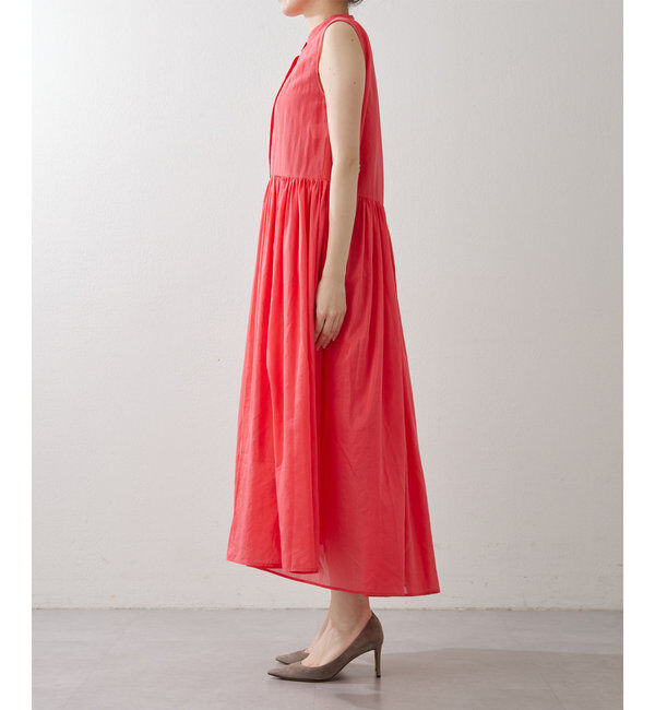  「シルクローンギャザーワンピース」|ワンピース|