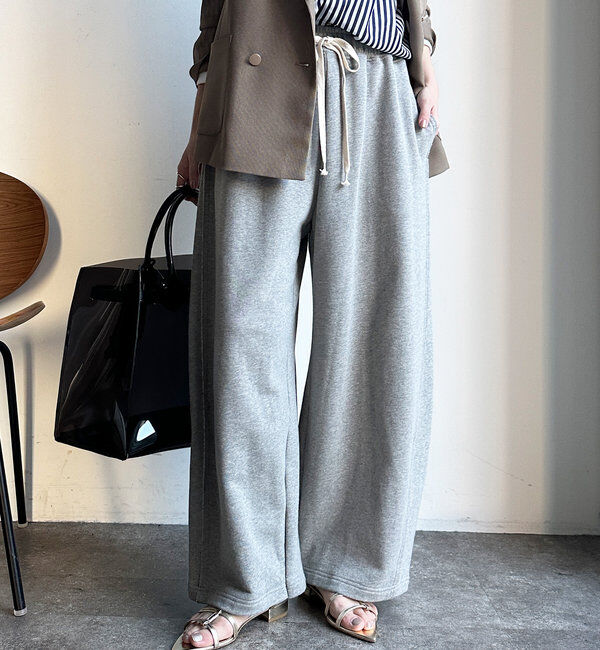  「ドロストスウェットパンツ」|チノ|グレー