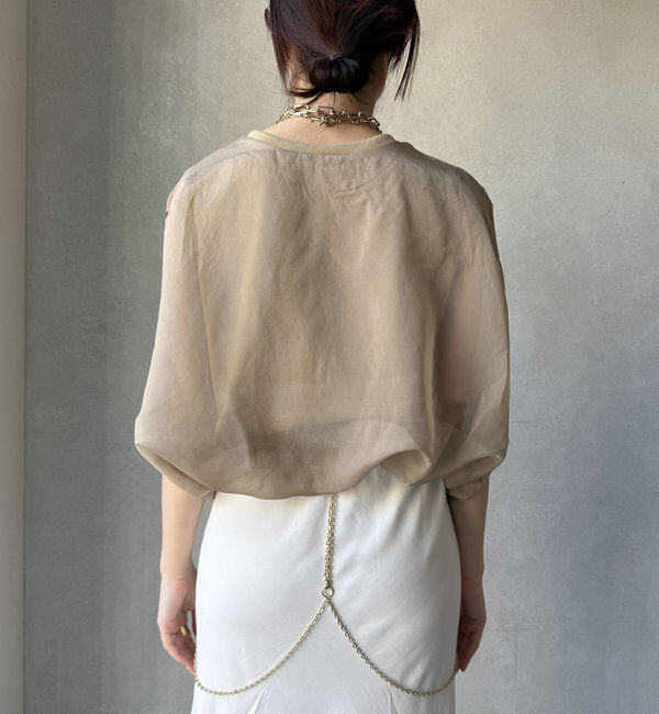  「【新色追加/WEB限定】オーガンジーレイヤードバルーントップス」|シャツ・ブラウス|