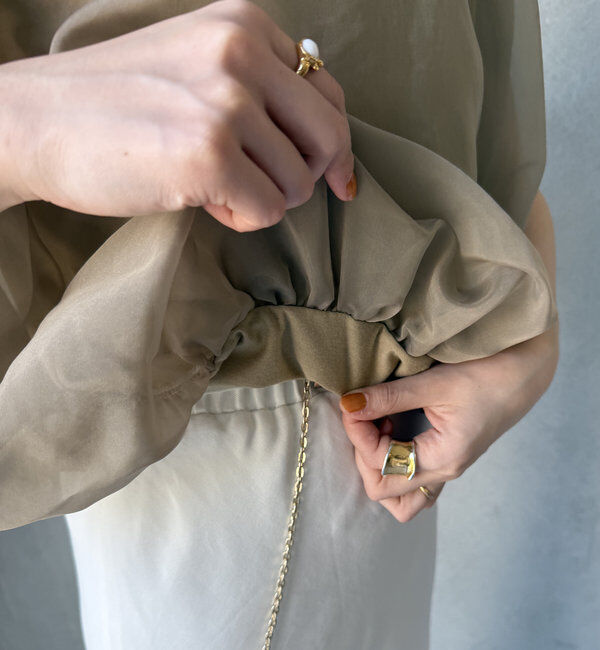  「【新色追加/WEB限定】オーガンジーレイヤードバルーントップス」|シャツ・ブラウス|