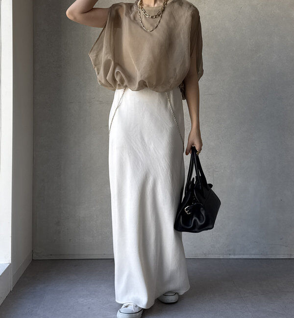  「【新色追加/WEB限定】オーガンジーレイヤードバルーントップス」|シャツ・ブラウス|