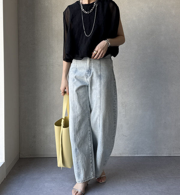  「【新色追加/WEB限定】オーガンジーレイヤードバルーントップス」|シャツ・ブラウス|