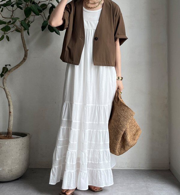  「【WEB限定】接触冷感5分袖ジャケット」|テーラードジャケット|