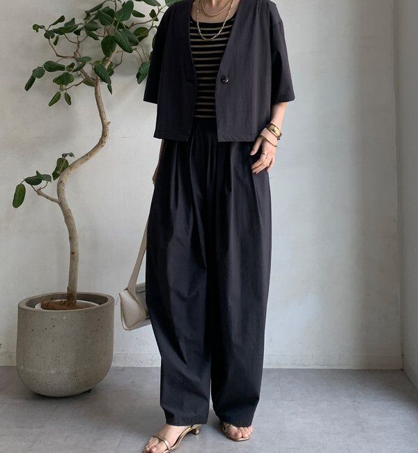  「【WEB限定】接触冷感5分袖ジャケット」|テーラードジャケット|