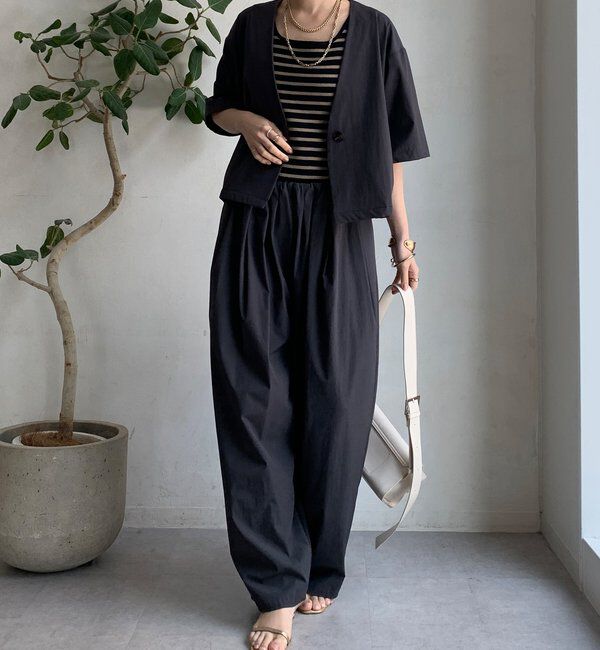  「【WEB限定】接触冷感5分袖ジャケット」|テーラードジャケット|